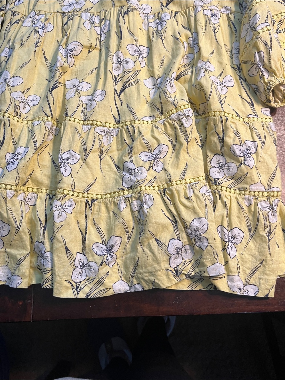 Maeve Yellow Floral Button-Front Dress - Picture 4 of 5